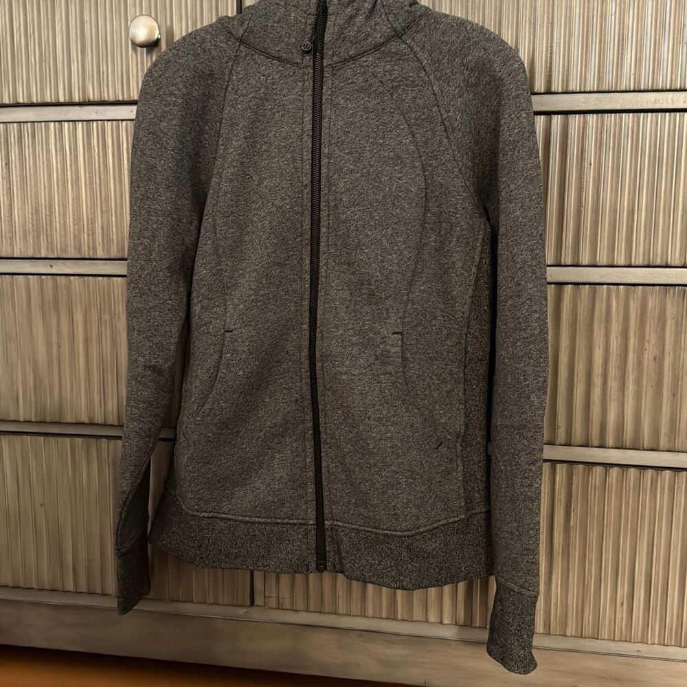 Lululemon Zippered Hoodie Sweatshirt grey size 8